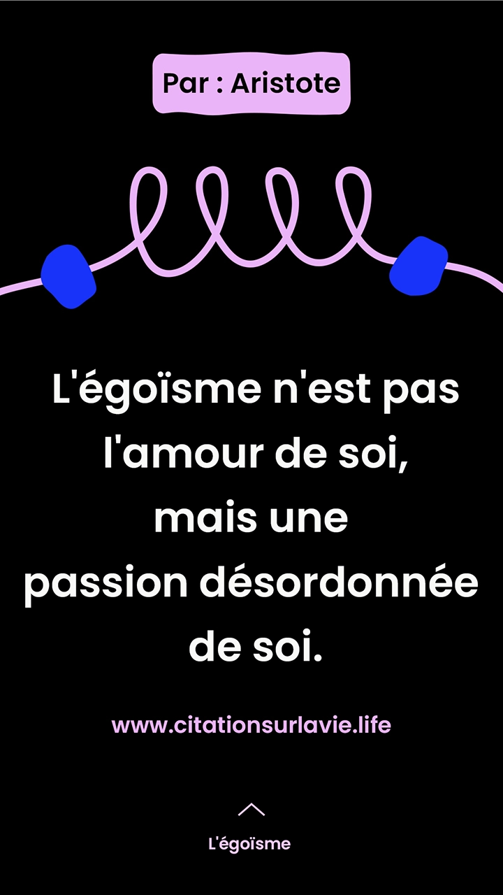 Citation sur l'égoïsme