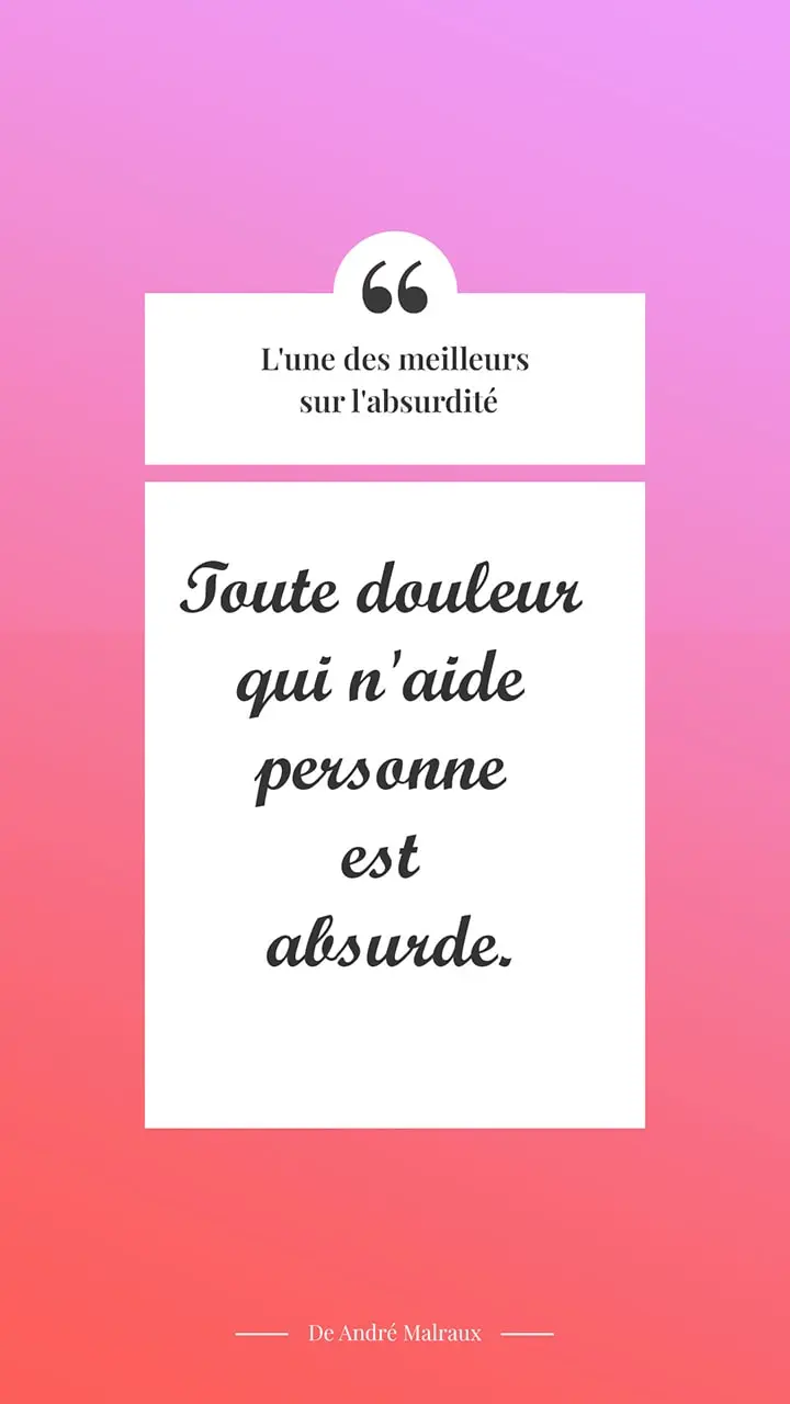 Citation sur l'absurdité