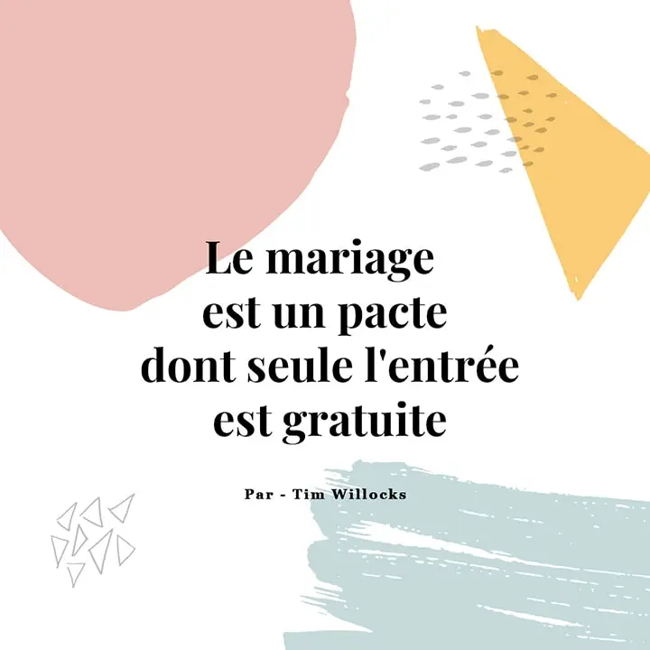 Citation humoristique sur le mariage