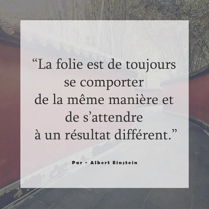 Citation sur la folie par Einstein