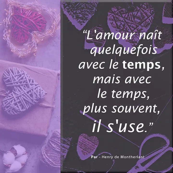 Citation sur le temps et l'amour