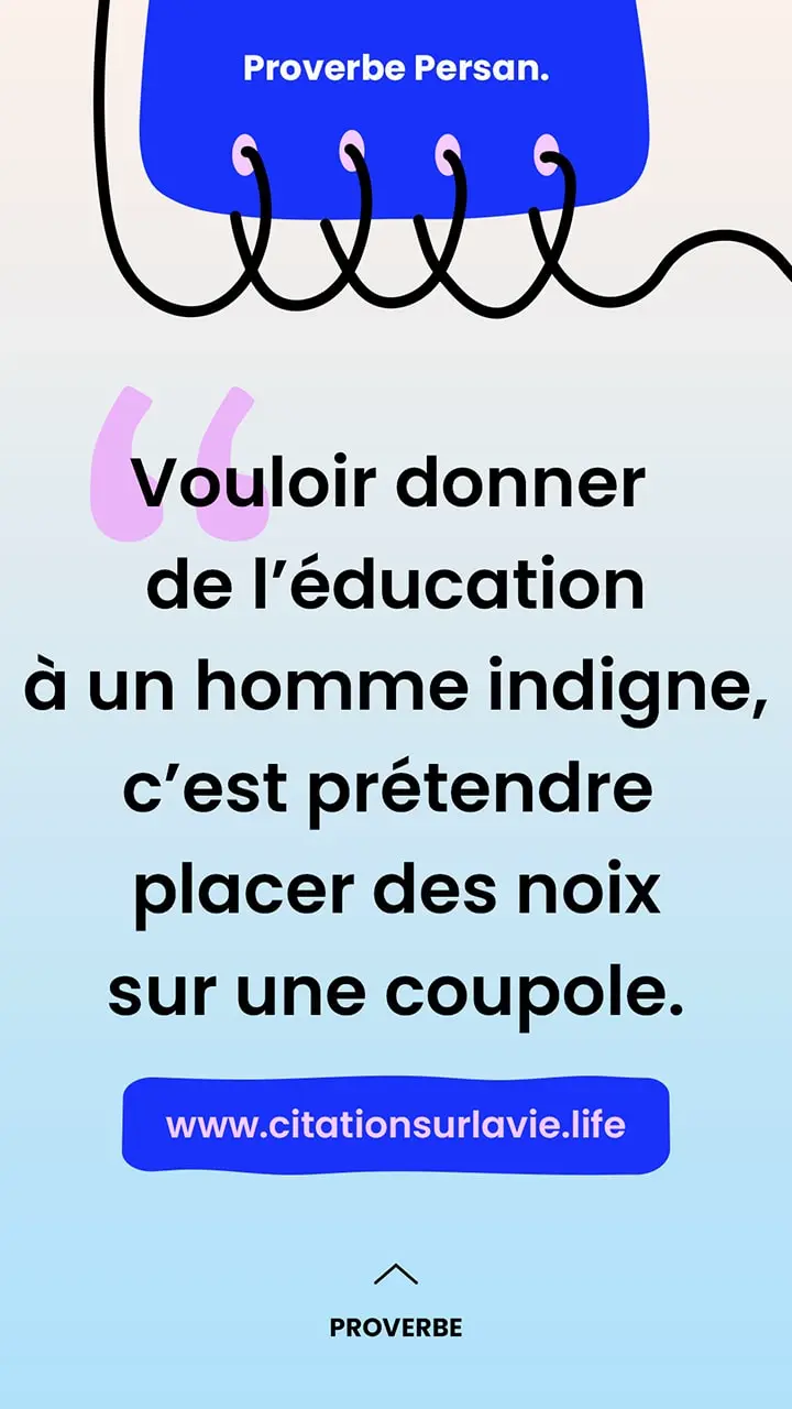 Proverbe sur l'éducation 