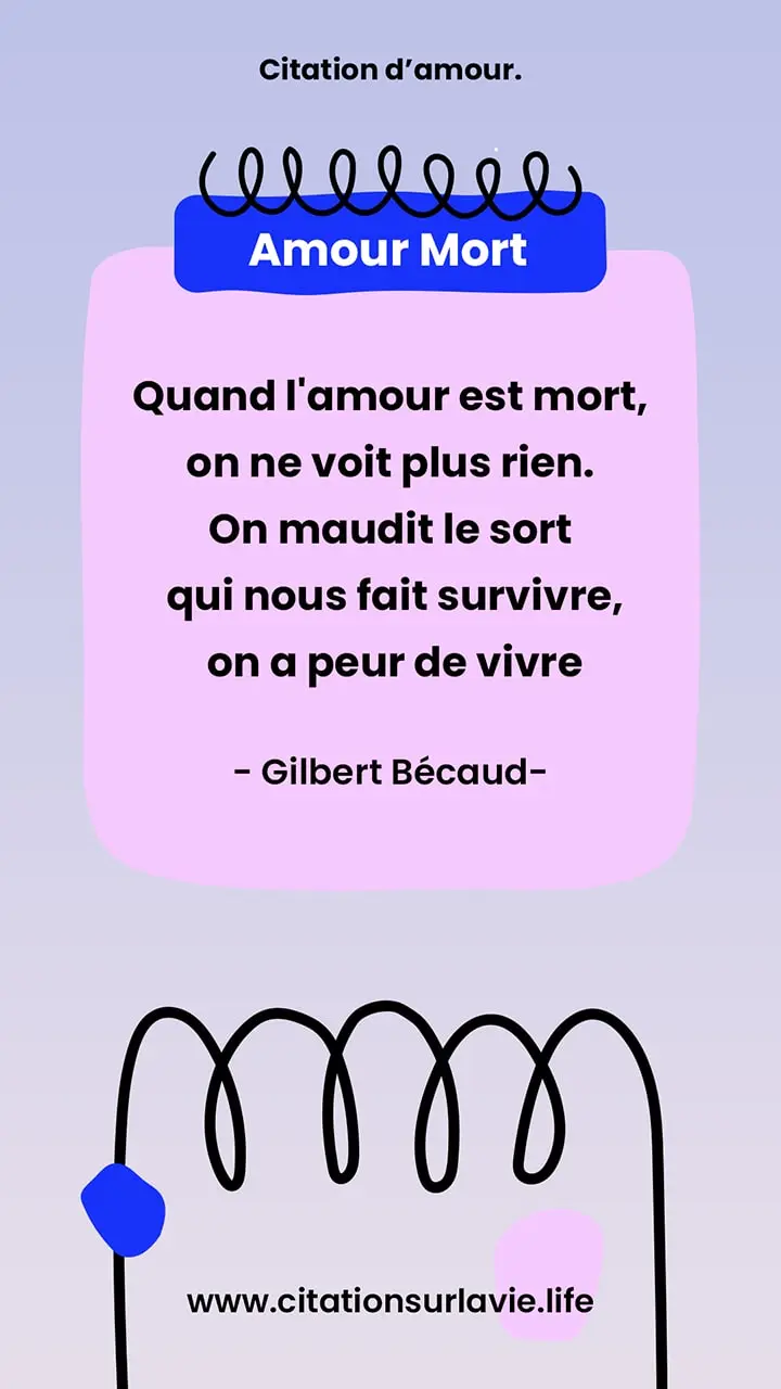 Citation sur l’amour perdu 