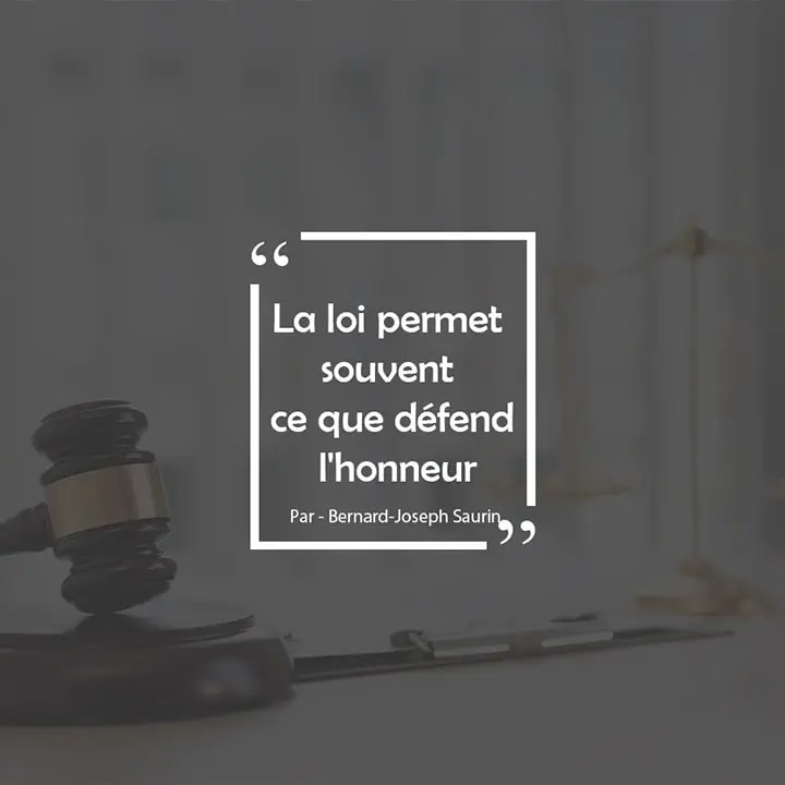 Citation sur l'honneur et la loi