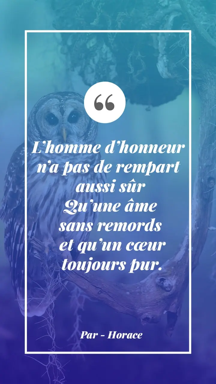 Citation philosophique sur l'honneur 