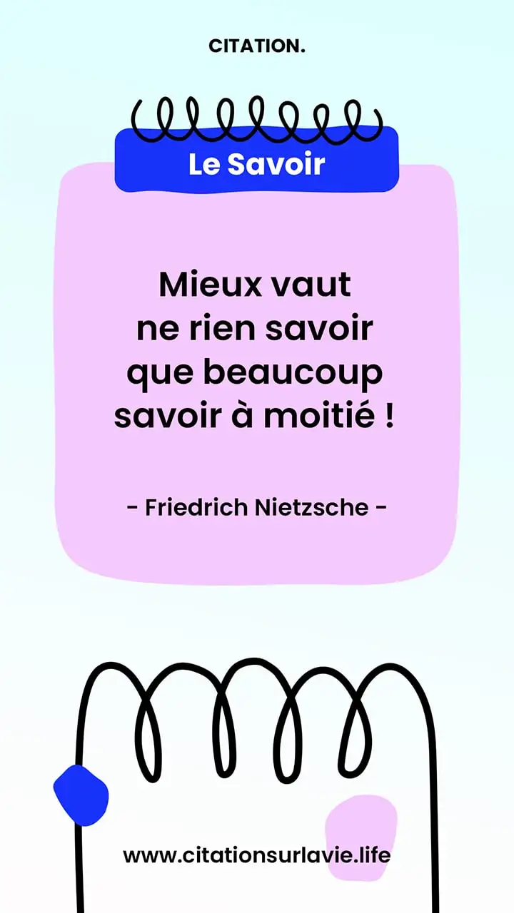 Citation sur le savoir