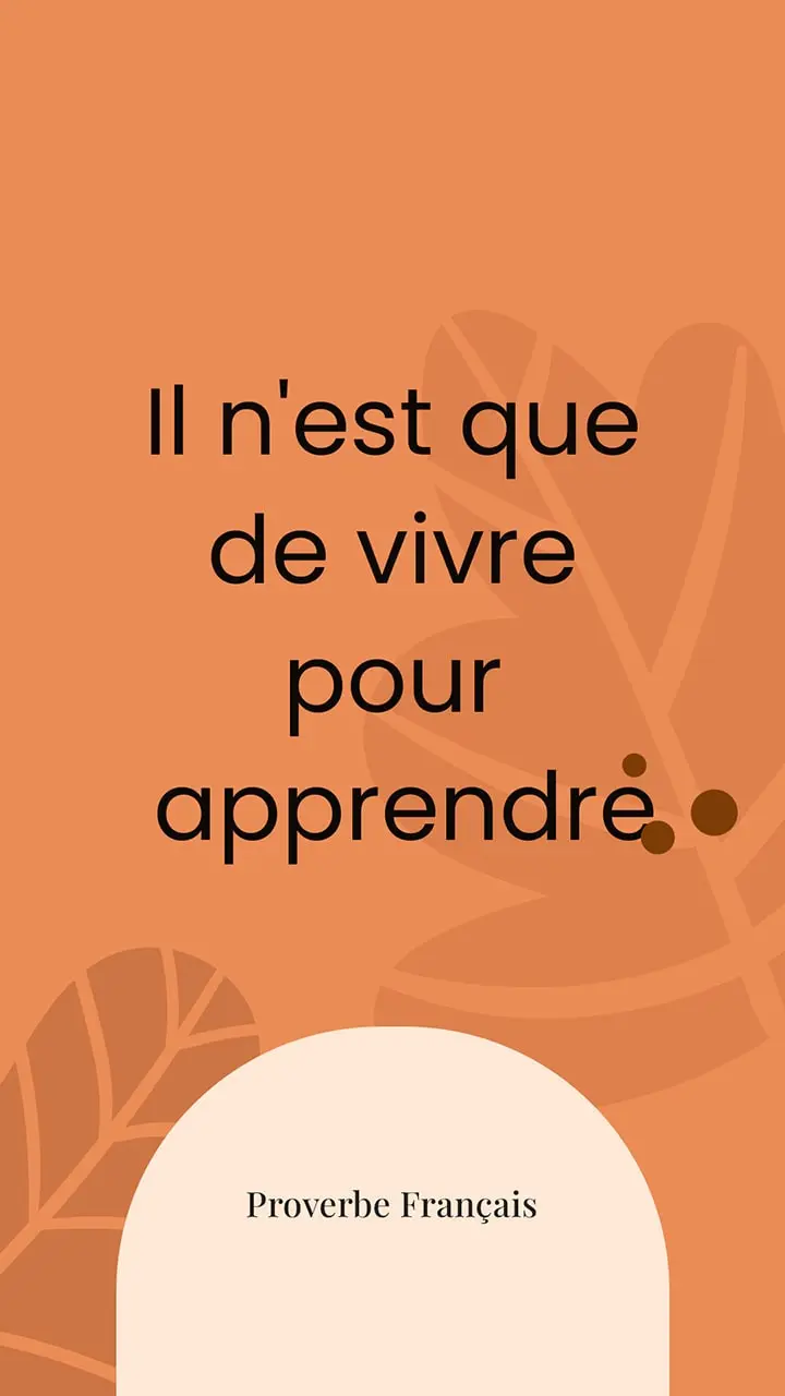 Proverbe sur l'apprentissage 