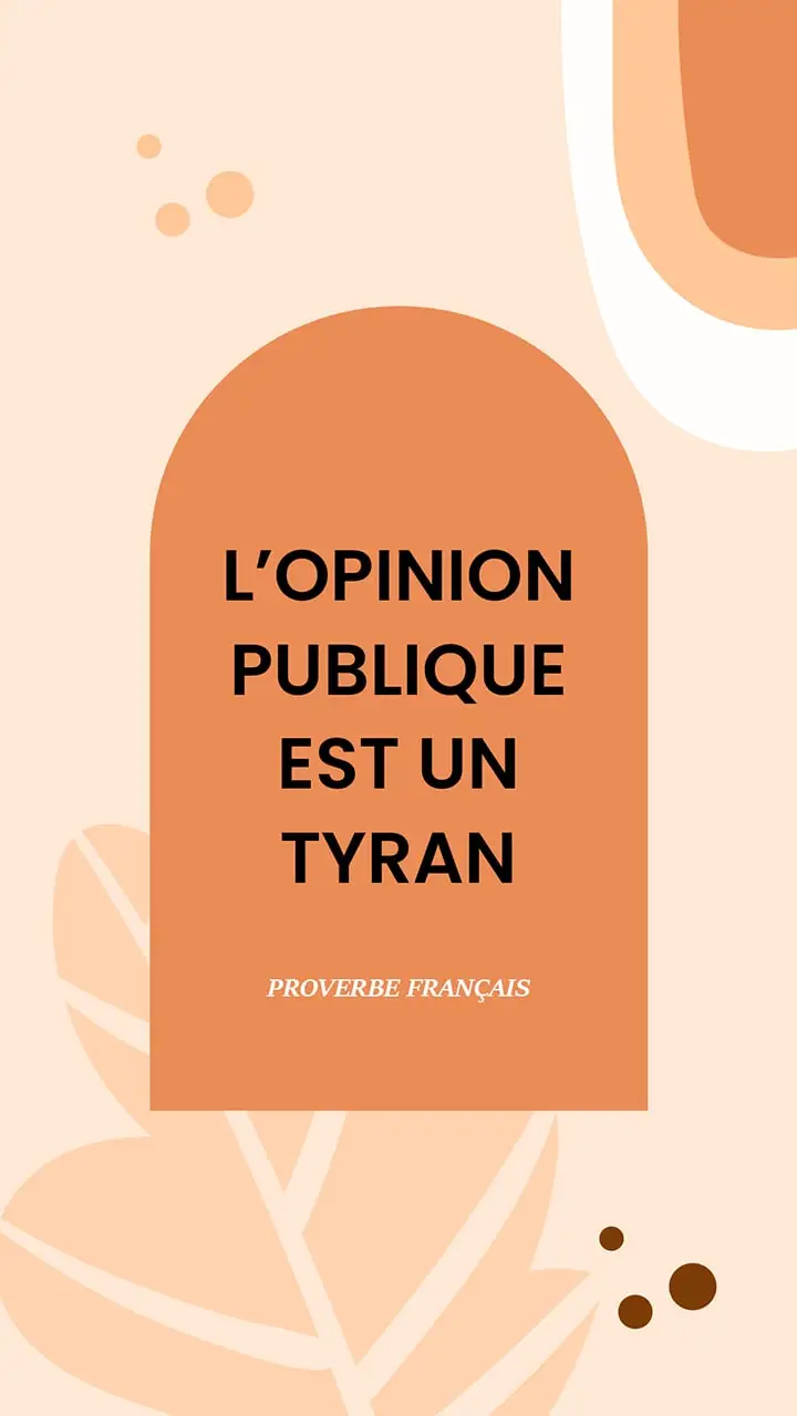 Proverbe sur l’opinion