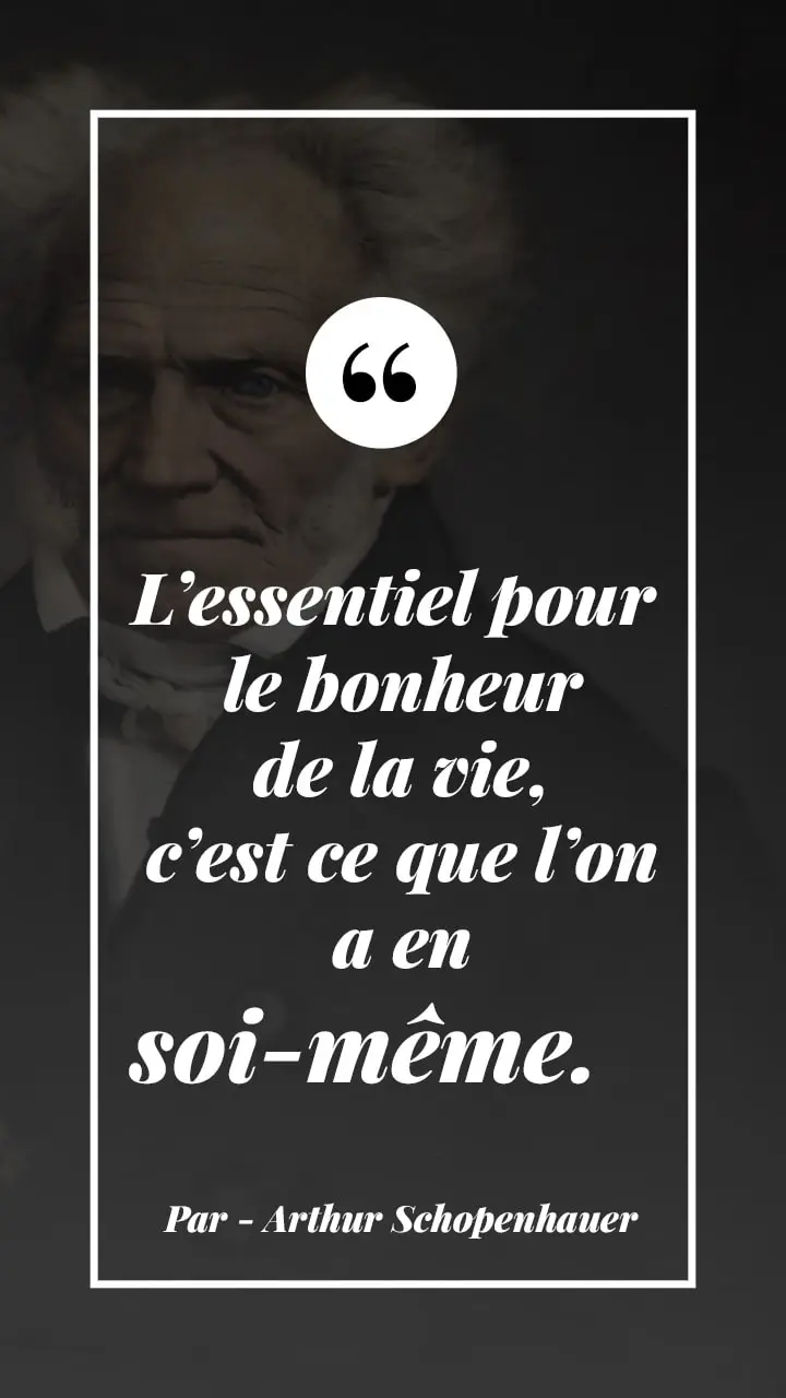 Phrase philosophique de Schopenhauer